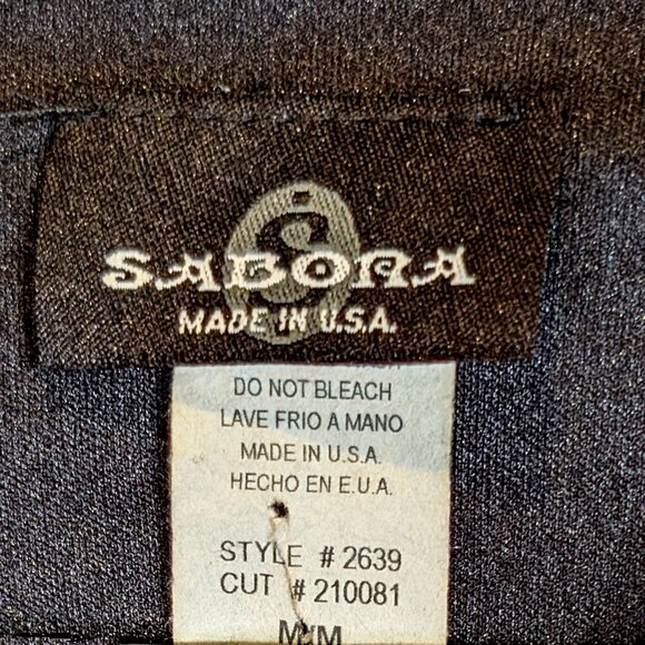 Sabora Vintage style long black faux fur trimmed coat Size Medium - Picture 3 of 3